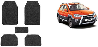 Autofetch Rubber Standard Mat For  Toyota Etios Cross(Black)