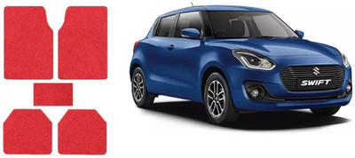Autofetch Rubber Standard Mat For  Maruti Suzuki Swift(Red)