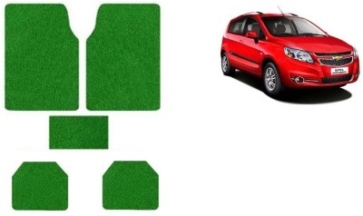 Autofetch Rubber Standard Mat For  Chevrolet Sail Hatchback(Green)