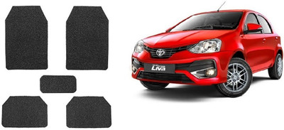 Autofetch Rubber Standard Mat For  Toyota Etios Liva(Black)