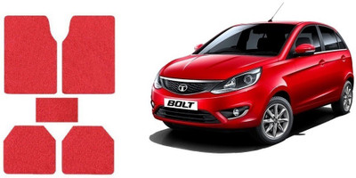 Autofetch Rubber Standard Mat For  Tata Bolt(Red)