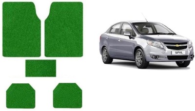 Autofetch Rubber Standard Mat For  Chevrolet Sail(Green)