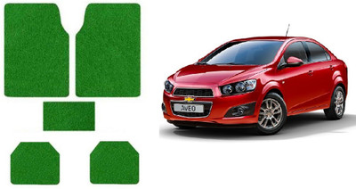 Autofetch Rubber Standard Mat For  Chevrolet Aveo(Green)
