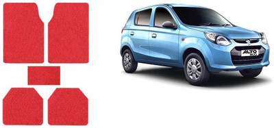 Autofetch Rubber Standard Mat For  Maruti Suzuki Alto 800(Red)