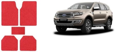 Autofetch Rubber Standard Mat For  Ford Endeavour(Red)