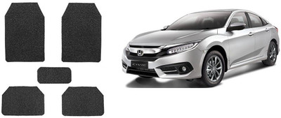 Autofetch Rubber Standard Mat For  Honda Civic(Black)