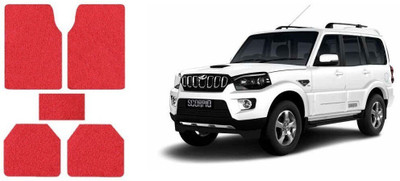 Autofetch Rubber Standard Mat For  Mahindra Scorpio(Red)