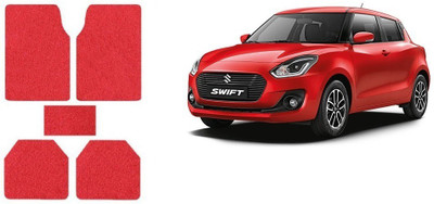 Autofetch Rubber Standard Mat For  Maruti Suzuki New Swift(Red)