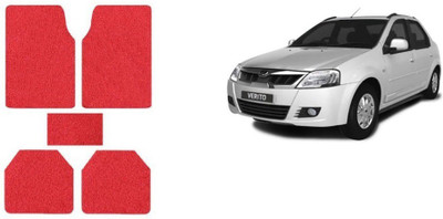 Autofetch Rubber Standard Mat For  Mahindra Verito(Red)