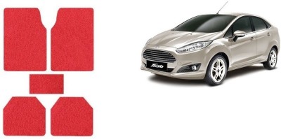 Autofetch Rubber Standard Mat For  Ford New Fiesta(Red)