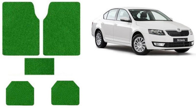 Autofetch Rubber Standard Mat For  Skoda Octavia(Green)