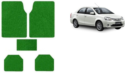 Autofetch Rubber Standard Mat For  Toyota Etios(Green)