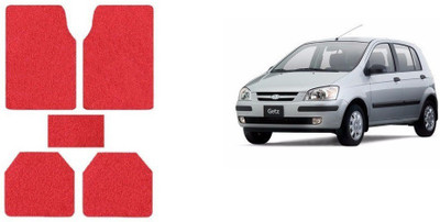 Autofetch Rubber Standard Mat For  Hyundai Getz(Red)