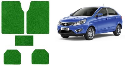 Autofetch Rubber Standard Mat For  Tata Zest(Green)