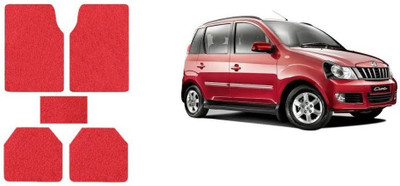Autofetch Rubber Standard Mat For  Mahindra Quanto(Red)