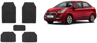 Autofetch Rubber Standard Mat For  Hyundai Xcent(Black)
