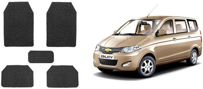 Autofetch Rubber Standard Mat For  Chevrolet Enjoy(Black)