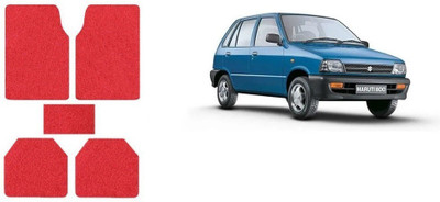 Autofetch Rubber Standard Mat For  Maruti Suzuki 800(Red)
