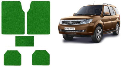 Autofetch Rubber Standard Mat For  Tata Safari Storme(Green)