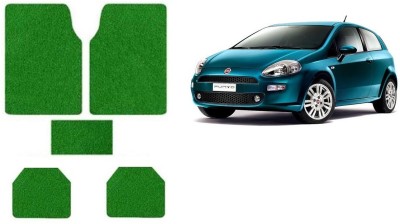 Autofetch Rubber Standard Mat For  Fiat Grand Punto(Green)