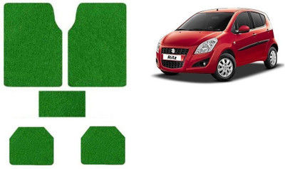 Autofetch Rubber Standard Mat For  Maruti Suzuki Ritz(Green)