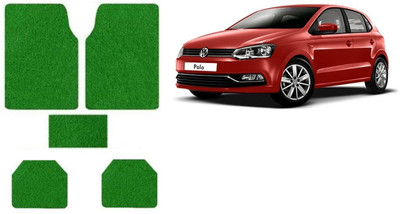 Autofetch Rubber Standard Mat For  Volkswagen Polo(Green)