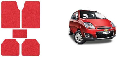 Autofetch Rubber Standard Mat For  Chevrolet Spark(Red)
