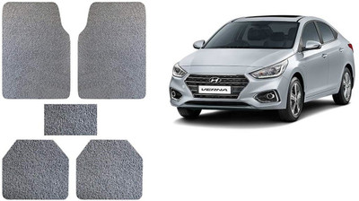 Autofetch Rubber Standard Mat For  Hyundai Verna Fluidic(Grey)