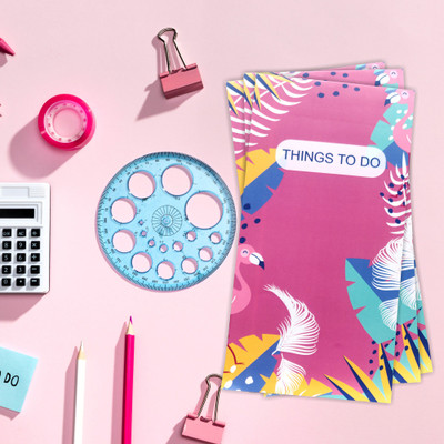 Macro New Designs Regular Note Pad Yes 50 Pages(Multicolor, Pink)