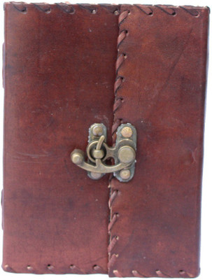 Apkamart Recycled Handmade A5 Diary Unruled 240 Pages(Brown)