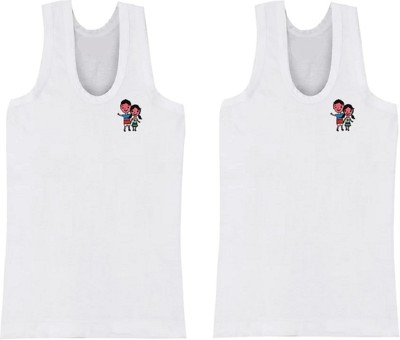 Trendmakerz Vest For Boys & Girls Cotton(White, Pack of 2)