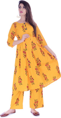 KPF Women Block Print A-line Kurta(Multicolor)