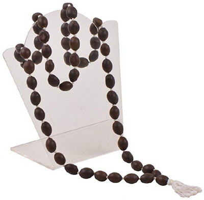 KESHAV Lotus Seed Kamal Gatta Japa Mala 108+1 Rosary Beads Wood Chain Jaap Mala Silk Dori Chain Set Agate Stone Chain