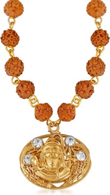 mahi Purely Divine Shiv-Rudraksh Crystal Pendant Gold-plated Crystal Alloy Pendant