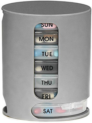 divinezon 7 -day 7 Day Weekly Tablet Medicine Storage Box/Pill Dispenser Pill Box(Grey)