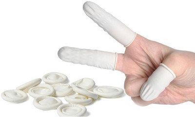 sky enterprise shop Anti Static [ESD Safe] Finger Cots White (Pack 1000 pc) Latex  Safety Gloves(Pack of 1000)