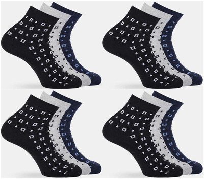 ODDEVEN Men & Women Printed Ankle Length(Pack of 12)