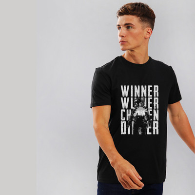 ADIDAS Striped Men Polo Neck Blue T-Shirt