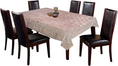 KUBER INDUSTRIES Checkered 6 Seater Table Cover(Transparent, PVC)