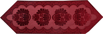 KUBER INDUSTRIES Maroon 105 cm Table Runner(Velvet)