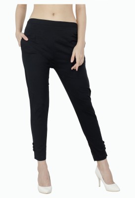 AAKRITHI Regular Fit Women Black Trousers