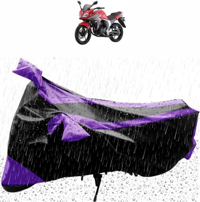 Flipkart SmartBuy Waterproof Two Wheeler Cover for Yamaha(Fazer, Black, Purple)