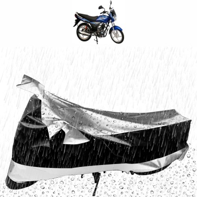 Flipkart SmartBuy Waterproof Two Wheeler Cover for Bajaj(Platina, Silver, Black)