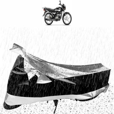 Flipkart SmartBuy Waterproof Two Wheeler Cover for Hero(Splendor Plus, Silver, Black)