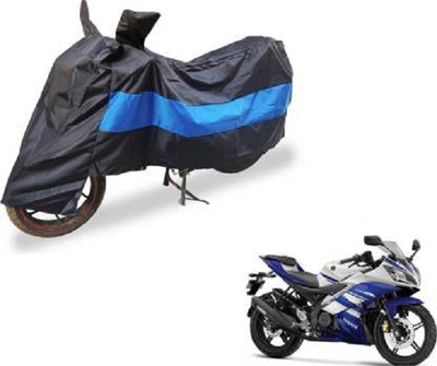 Star India Waterproof Two Wheeler Cover for Yamaha(R15, Black, Blue)