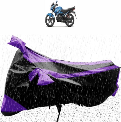 Flipkart SmartBuy Waterproof Two Wheeler Cover for Hero(Glamour, Black, Purple)