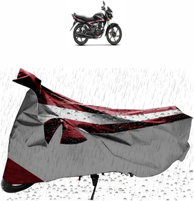 Flipkart SmartBuy Waterproof Two Wheeler Cover for Honda(CB Shine, Silver, Maroon)