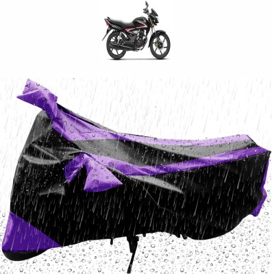 Flipkart SmartBuy Waterproof Two Wheeler Cover for Honda(CB Shine, Black, Purple)