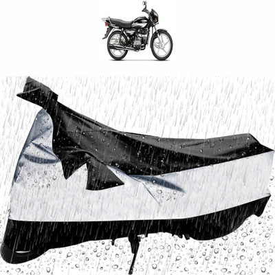 Flipkart SmartBuy Waterproof Two Wheeler Cover for Hero(Splendor Plus, Black, Silver)