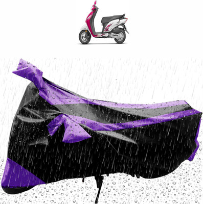 Flipkart SmartBuy Waterproof Two Wheeler Cover for Honda(Activa i, Black, Purple)